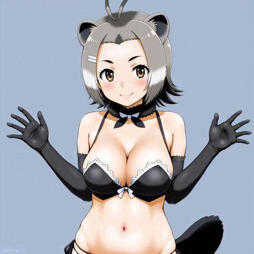 Illustration of American beaver (kemono friends), kemono friends in the style of Seren (staphy)