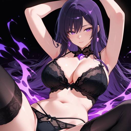 Alluring Woman in Black Lingerie Alluring Woman in Black Lingerie