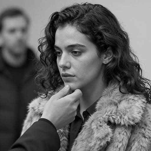 Elegant Woman in Classic Monochrome Portrait