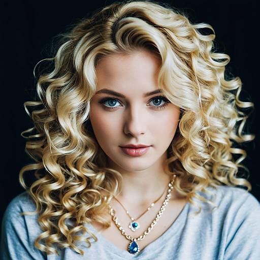 Realistic Blonde Waves with Jewelry Accents