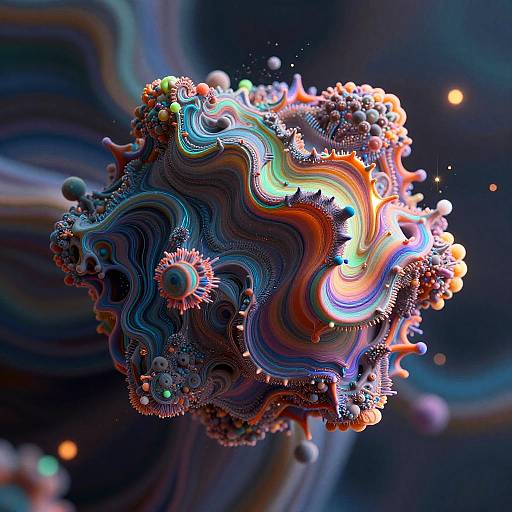 Abstract Orgasum with Fluid Forms