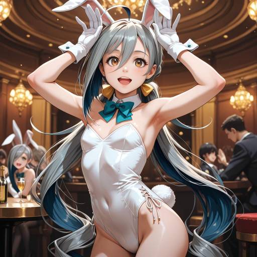 Playful Bunny Girls in Leotards