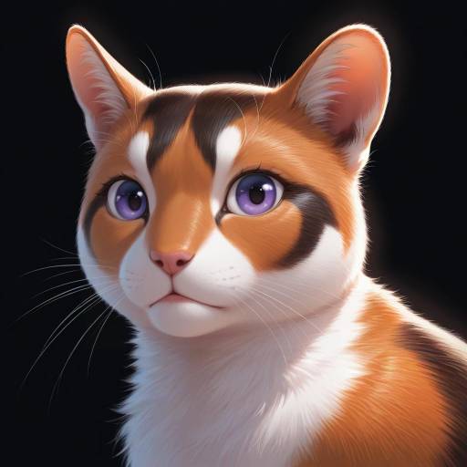 Realistic Squirrel with Violet Eyes Realistic Squirrel with Violet Eyes