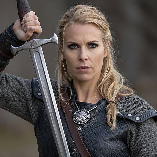 Close-Up of Viking Warrior Woman