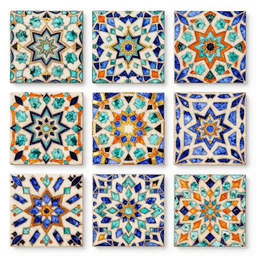 Colorful Geometric Mosaic Tiles