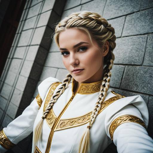 Regal White and Gold Cosplay Costume