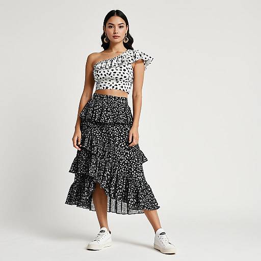 Contemporary Mixed Pattern Fashion Look