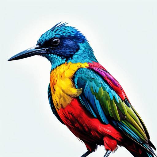 Vibrant Abstract Bird Portrait Illustration Vibrant Abstract Bird Portrait Illustration