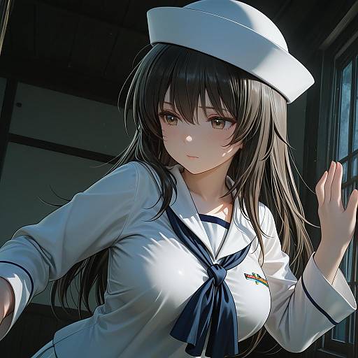 Illustration of Murakami (girls und panzer), girls und panzer in the style of Nanaken nana