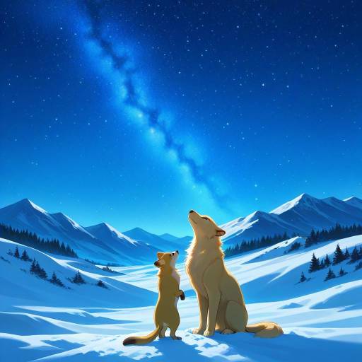 Majestic Lioness Under Starry Night Sky Majestic Lioness Under Starry Night Sky
