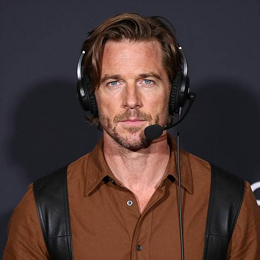 Intense Close-Up of Focused Man