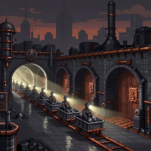 Pixel Art Industrial Steam Tunnels