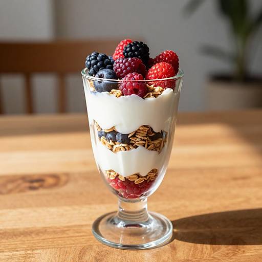 Colorful Layered Yogurt Parfait