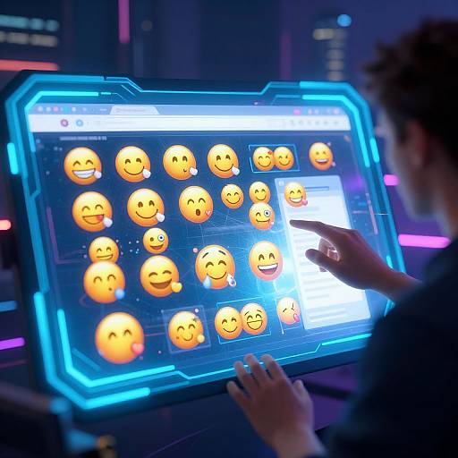 Cyberpunk German Emoticons Interface