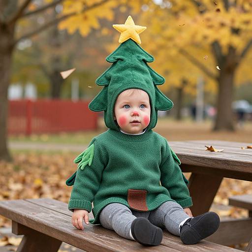 Toddler in Tiny Tree Costume