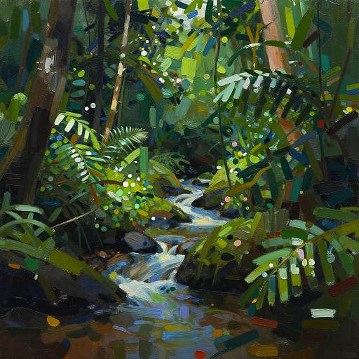 Abstract Rainforest Stream