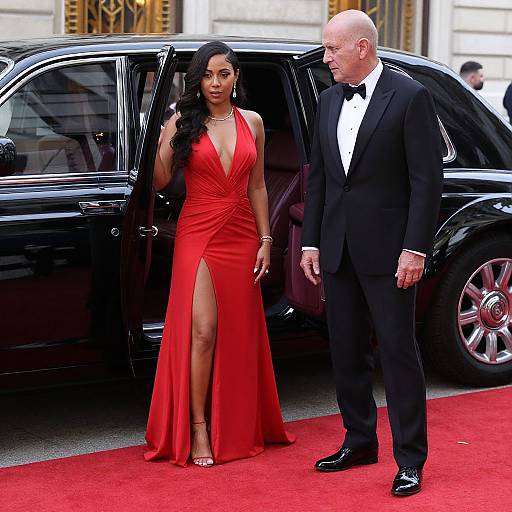 Elegant Couple on Red Carpet