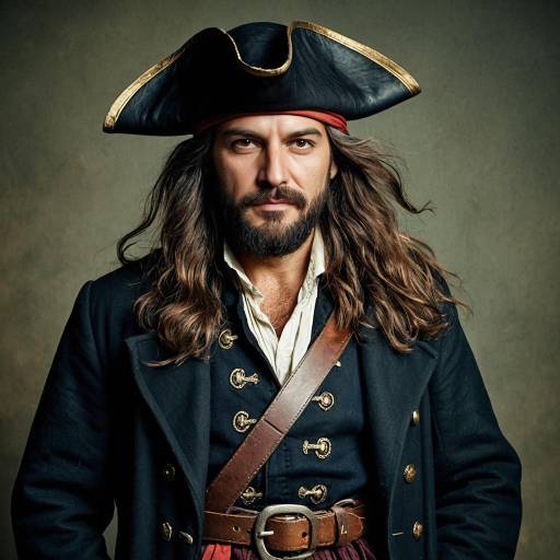 Portrait of Man in Old Pirate Costume