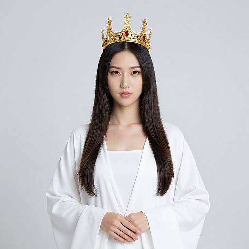 Mob Costume Woman in White Robe