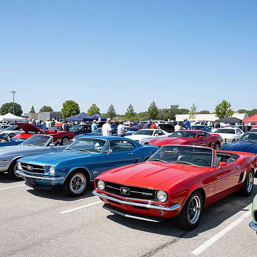 Vibrant Classic Cars Outdoor Show