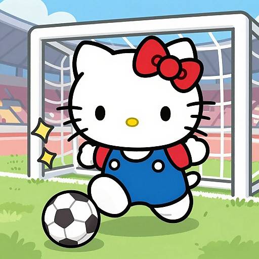 Hello Kitty Soccer Action Scene