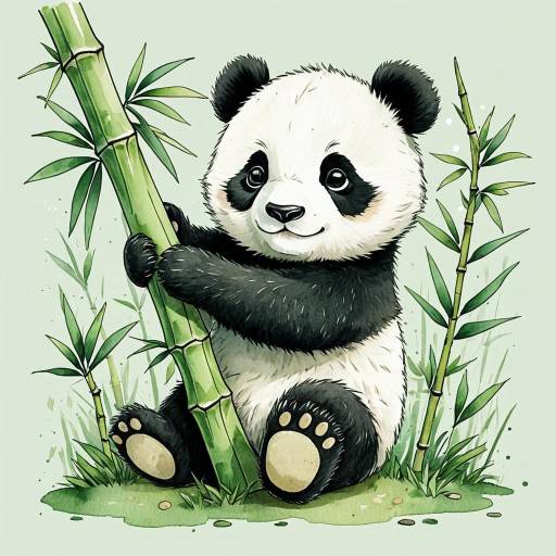 Playful Baby Panda in Cartoon Wonderland
