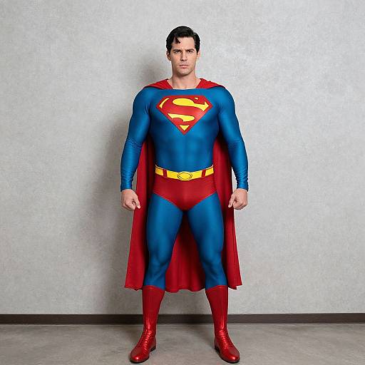 Superman Costume by Wall