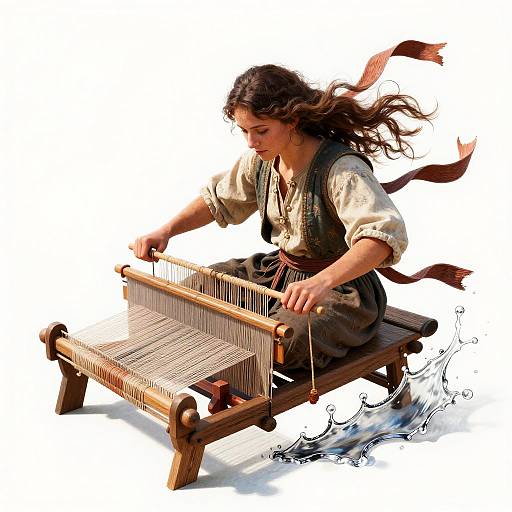 Captivating Amish Silk Weaver Artwork