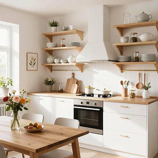 Bright Scandinavian Kitchen with Light Wood