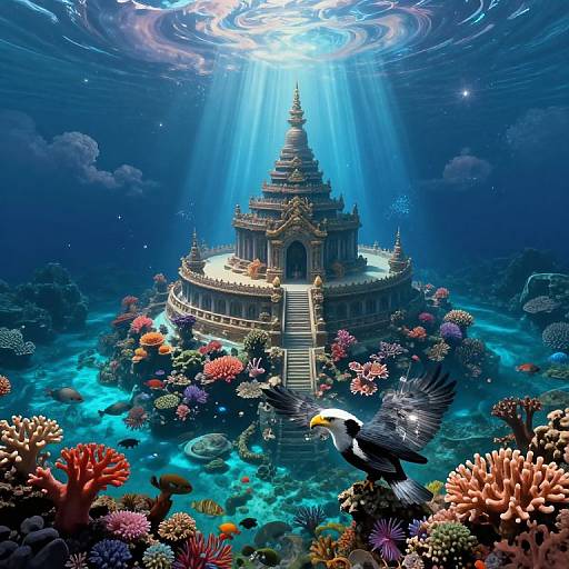 Surreal Coral Reef Temple Fusion