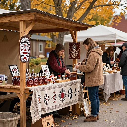 Rustic Canadiana Autumn Market Scene