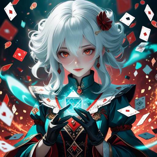 Magical Anime Sorceress with Hourglasses