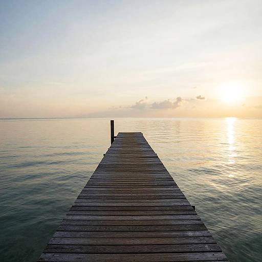 Serene Tropical Pier at Sunset