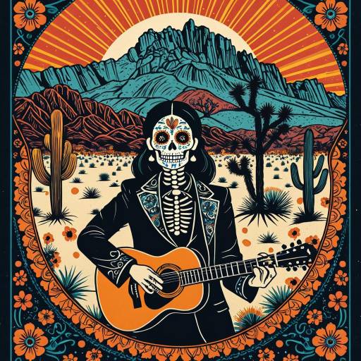 Día de los Muertos Folk Singer in Joshua Tree