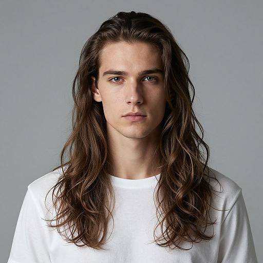 Long Curtain Haircut Portrait