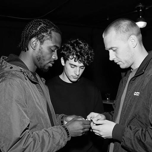 Intimate Black and White Portrait of Men