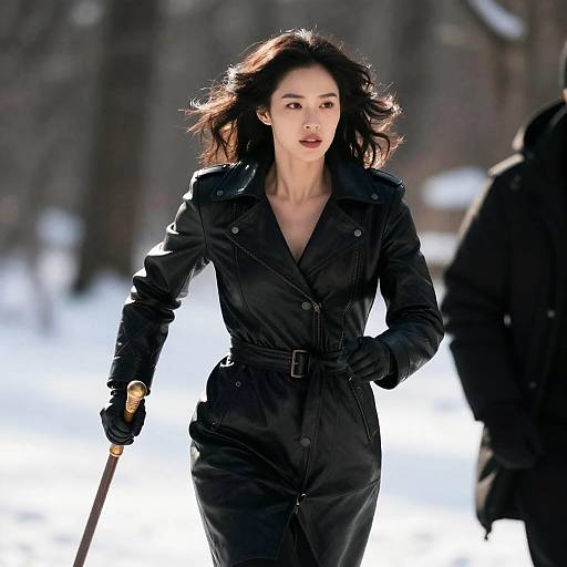 Intense Pursuit in a Snowy Forest