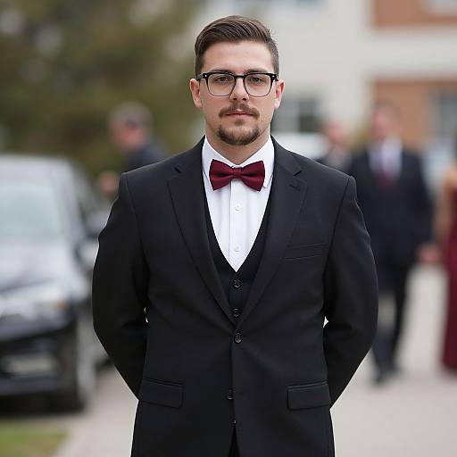 Stylish Groom in Formal Tuxedo