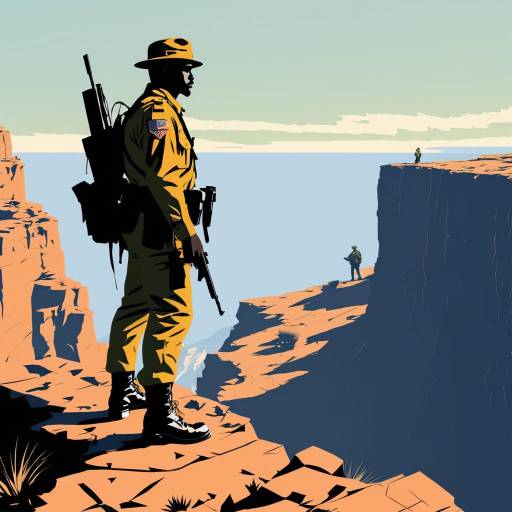 Gritty Soldier on Cliff Edge Artwork