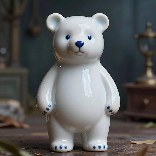 Porcelain Polar Bear Figurine