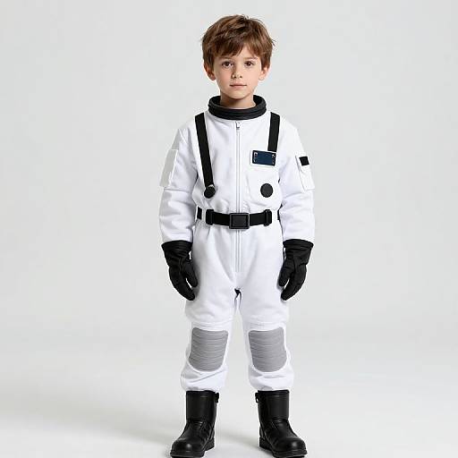 Young Boy in Astronaut Suit Photo