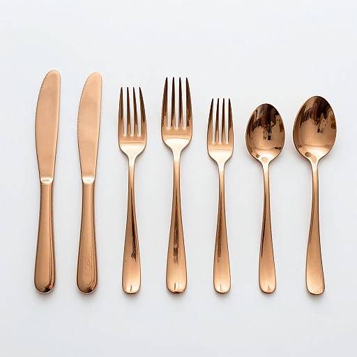 Elegant Rose Gold Utensil Set