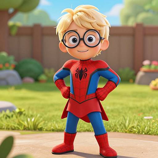 Young Boy in Spider-Man Costume