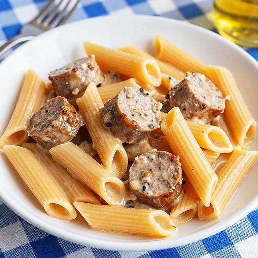 Creamy Penne Pasta with Sausage