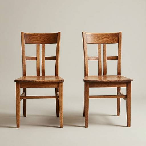 Mid-Century Rustic Wooden Chairs