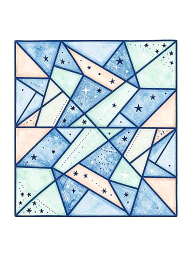 Abstract Zig Zag Pastel Patchwork