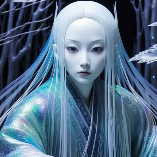 3D Yurei Specter with Iridescent Accents