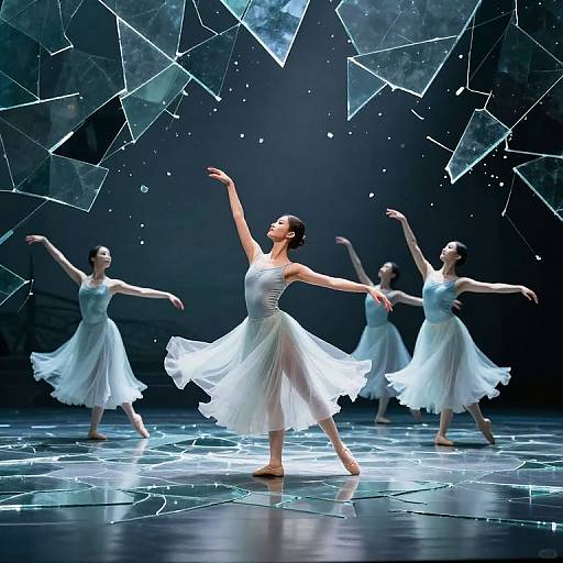 Ethereal Dance on Shattered Glass
