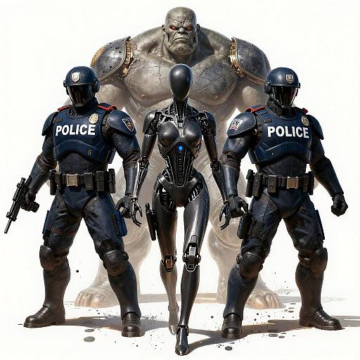 Stealth Cyborg Agent vs Police Troopers
