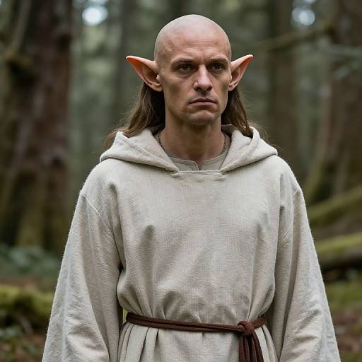 Realistic Firbolg Cleric in Forest